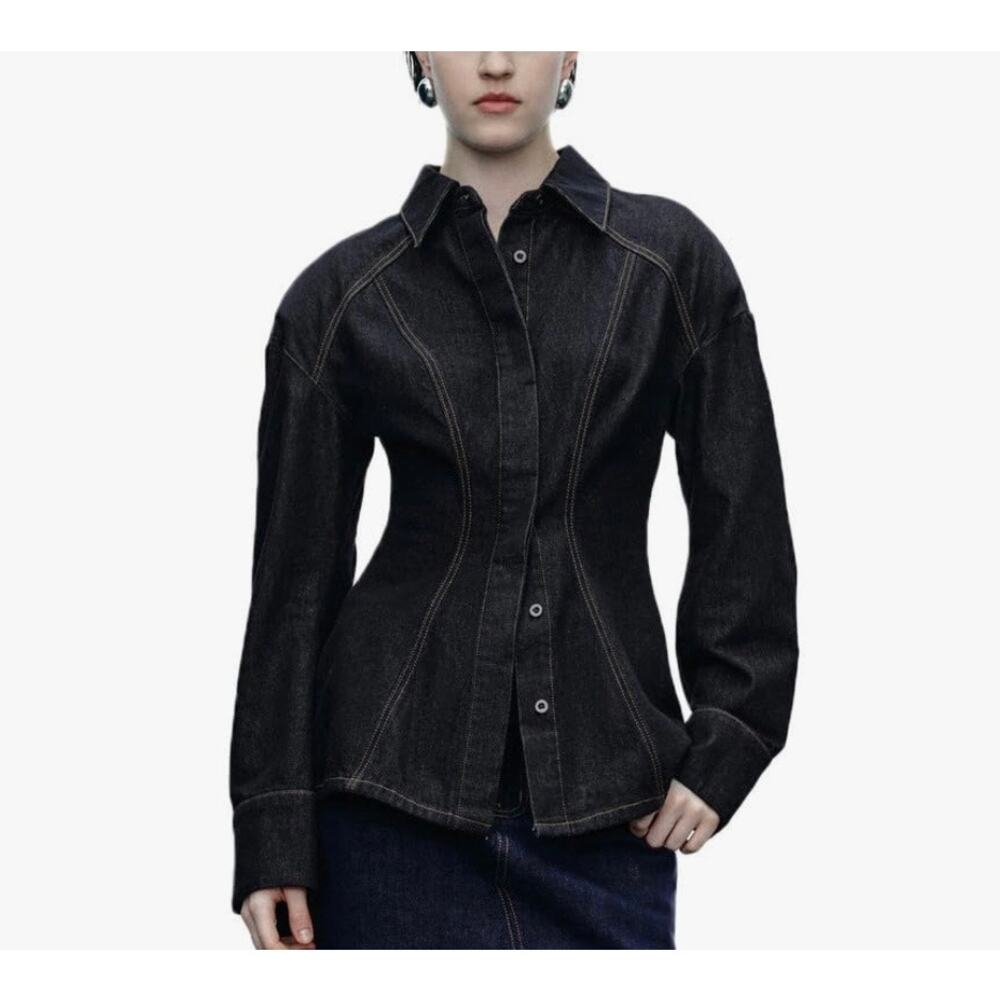 Urban Revivo Denim Button Up Shirt